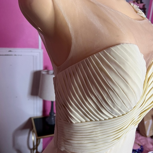 Elegant Cream Evening Gown - Picture 9 of 12